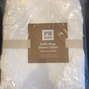 Pottery Barn Teen ruffle shower curtain brand new.